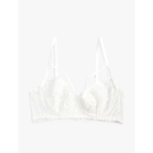 Koton Unpadded Bra Underwire Lace Piping Detailed
