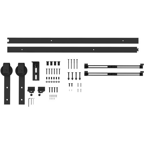 HOMCOM drsni sistem vrat ogljikovo jeklo 183D x 0,5&Scaron; x 4V cm črno, (5000242804) Cene