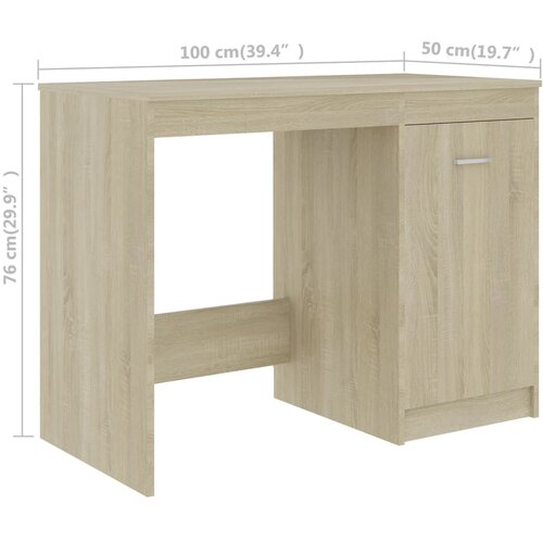  Radni stol boja hrasta sonome 140x50x76 cm konstruirano drvo Slike
