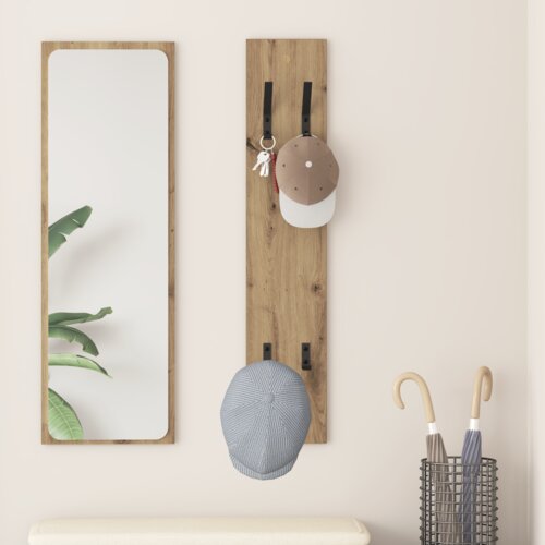 vidaXL Nadwyčajna obešalnik za plašče artisan hrast 20 x 1.5 x 100 cm Cene