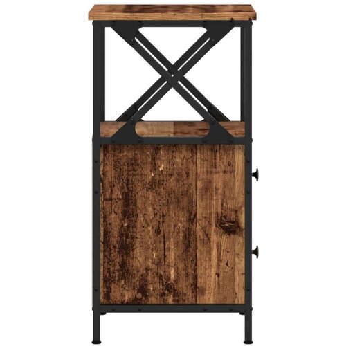 VidaXL Noćni ormarić staro drvo 34x35,5x70 cm konstruirano drvo Slike