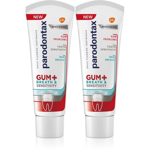 Parodontax Gum And Sens Whitening pasta za izbjeljivanje za zube 2x75 ml Slike