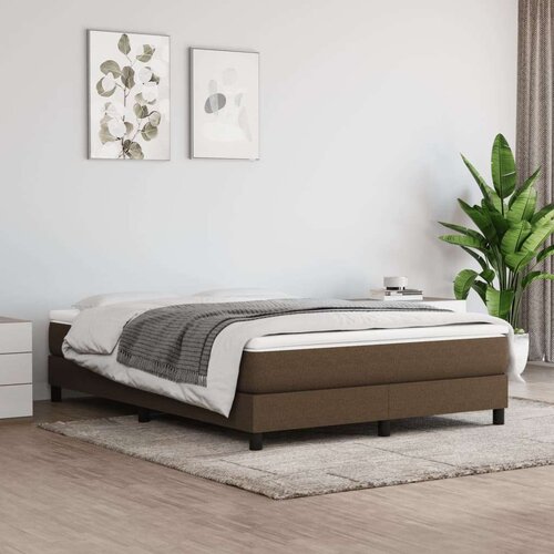  Vzmetnica z žepkasto vzmetjo temno rjava 140x190x20 cm blago Cene