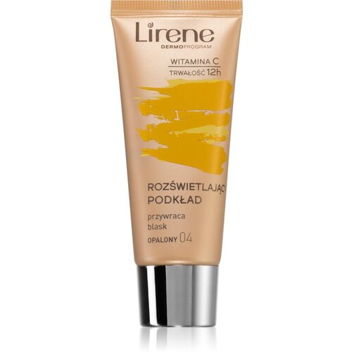 Lirene Vitamin C posvetlitveni fluidni tekoči puder za dolgoobstojen učinek odtenek 04 Tanned 30 ml Cene