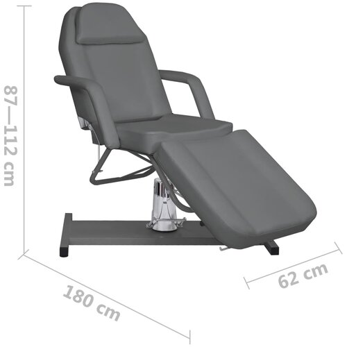 MASAŽNI STOL sivi 180 x 62 x (87 - 112) cm Slike