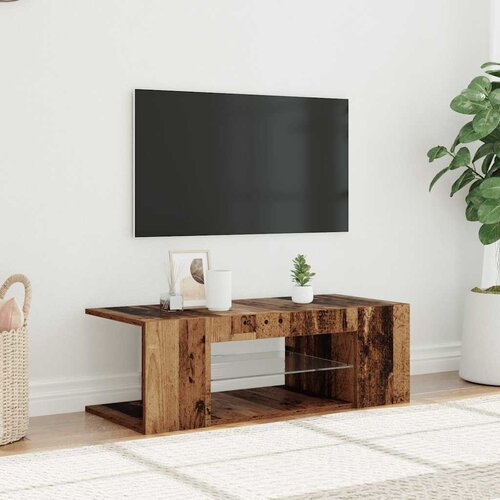 TV ormarić LED boja staro drvo 90x39x30 cm konstruirano drvo Cene