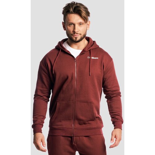 GymBeam Mu&amp;scaron;ka dukserica Zone Zip Up Cherrywood Slike