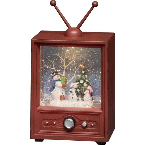 Konstsmide 4373-000 LED krajolik TV sa 3 snjegovića toplo bijela LED šarena boja mogućnost odabira napajanja, prekrivena snijegom, ispunjena vodom, s božićnim pjesmama Cijene