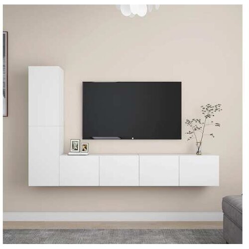  4-dijelni set TV ormarića bijeli od iverice Cijene