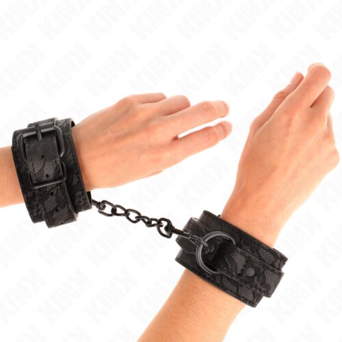 Kink Okovi Za Zapestje Dark Lace Covered Slike