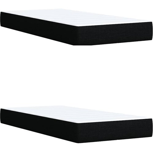  Krevet s oprugama i madracem crni 200x200 cm od tkanine Slike