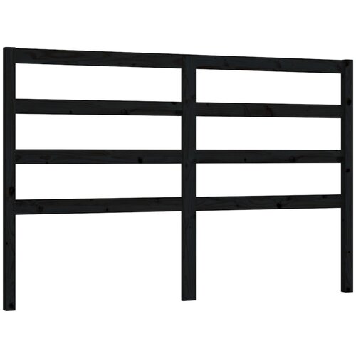 Maison Chic posteljno vzglavje - vzglavna omarica - nočna omarica črno 146x4x100 cm trdna borovina, (21705663) Slike