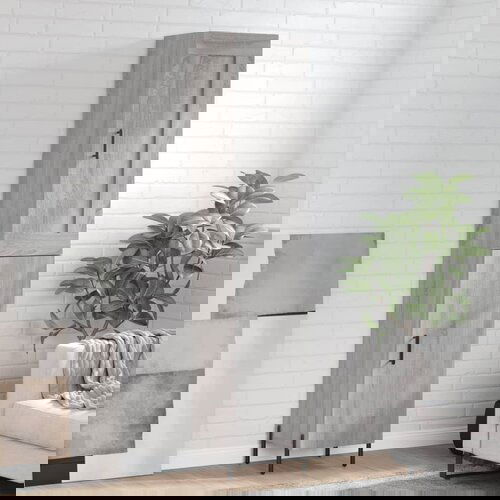 vidaXL Visoka komoda siva sonome 34 5x34x180 cm od konstruiranog drva Cene