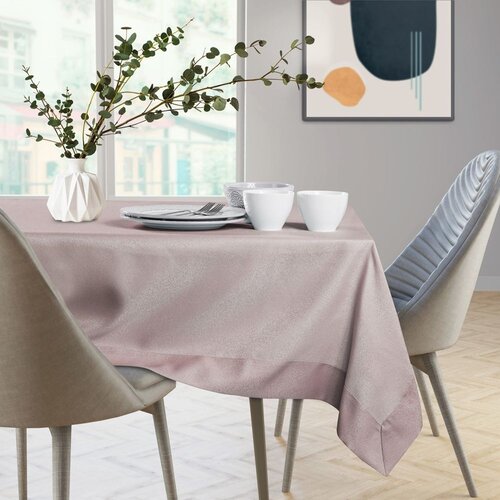 AmeliaHome Stolnjak Empire s man&amp;scaron;etom 110x240 cm, puderasto roza Slike