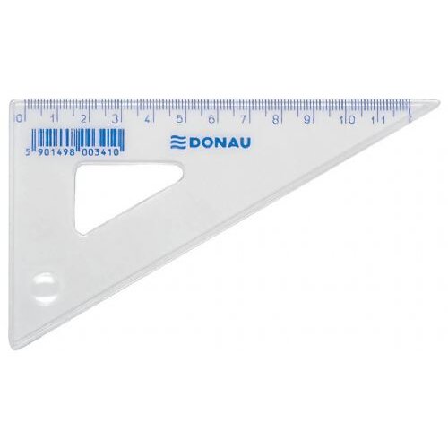 DONAU Trikotnik 60&amp;deg;, 12 cm prozoren Slike