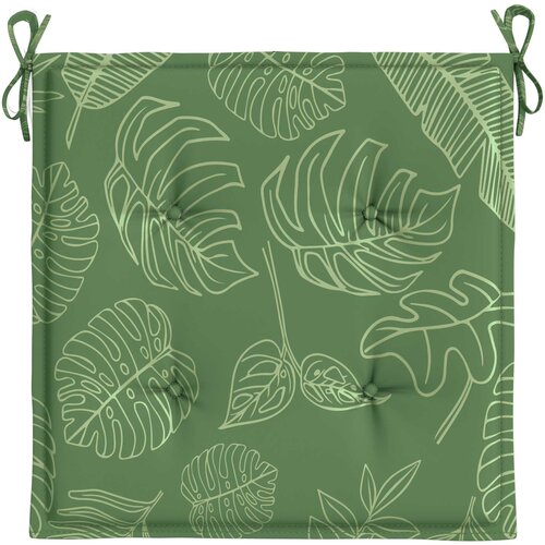  Jastučići za stolice 4 pcs Zelena i bijela 50 x 50 x 4 cm Slike