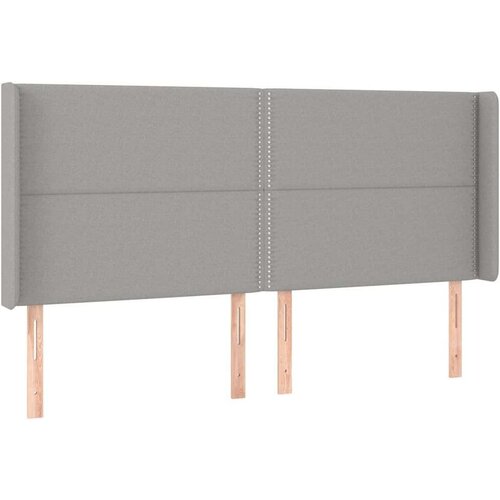  Box spring s madracem LED svjetlosivi 200x200 cm tkanina Slike
