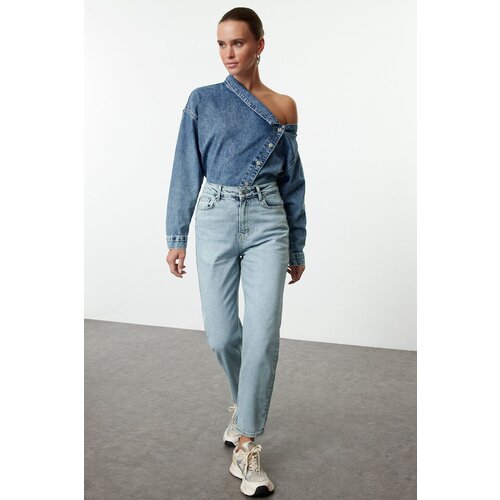 Trendyol Light Blue High Waist Comfort Mom Jeans Slike