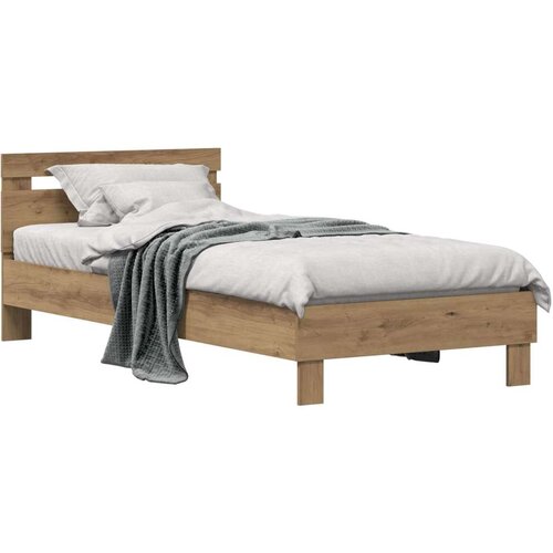  Okvir za krevet s uzglavljem Umjetnički hrast 75 x 190 cm Slike