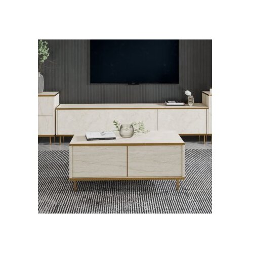 Hanah home Club sto Imaj 90x40x45cm Bež-Zlatni Cene