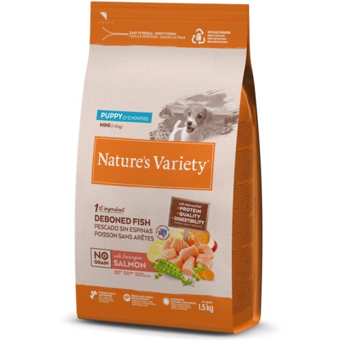 Nature's Variety dog no grain puppy mini salmon 1,5kg Cene