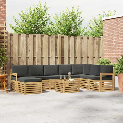  Set vanjskih sofa 9 kom. Bijela i antracit Poliester Cene
