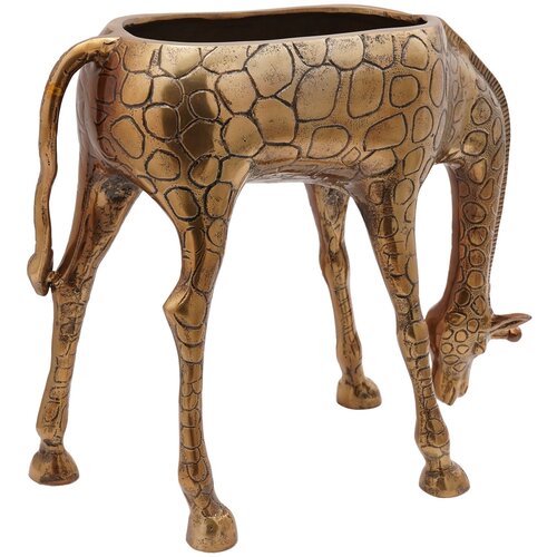 vidaXL Žirafasto ledenko Medeninasto Aluminij 49 x 22 x 39 cm Cene