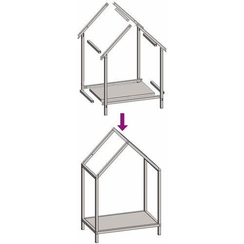  Stalak za drva crni 40x25x60 cm hladno valjani čelik Slike