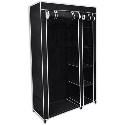 Furnova Zložljiva garderobna omara črne barve 110 x 45 x 175 cm, (21930375) Cene
