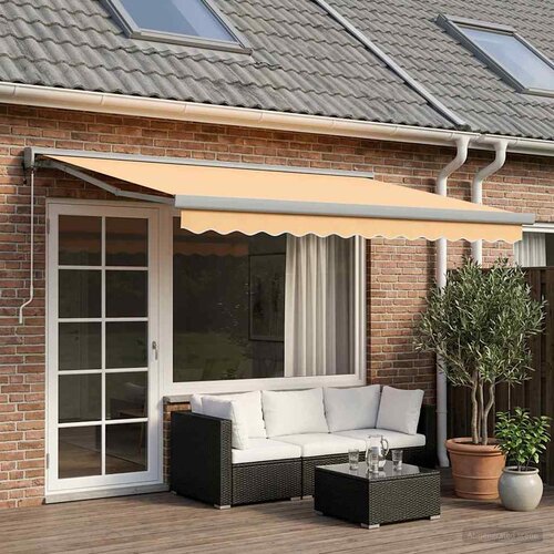  Povlačivi tende Pijesak 500 × 300 cm Tkanina i Metal Cene