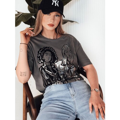 DStreet T-shirt damski COMIS ciemnoszary Slike