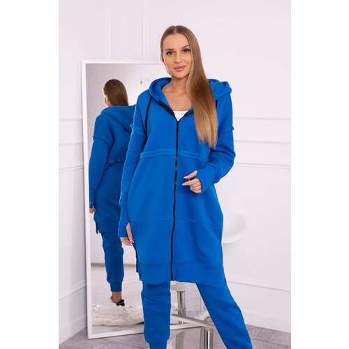 Kesi Insulated set with a long sweatshirt purple blue Cene
