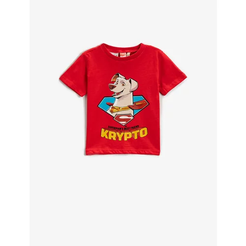 Koton Super Dog Cryptography Printed T-Shirt Licensed Short Sleeve Cotton
