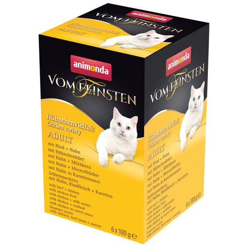 Animonda vom Feinsten Adult miješano pakiranje 6 x 100 g - Raznolikost s piletinom (6 vrsta) Cijene