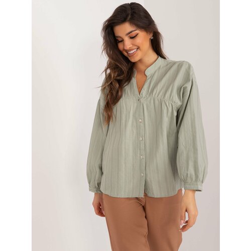 Fashion Hunters Khaki cotton oversize shirt with button fastening Slike