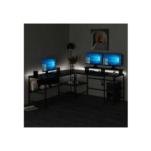 Hanah home Hanah kućni radni sto Greta RGB, crni Slike