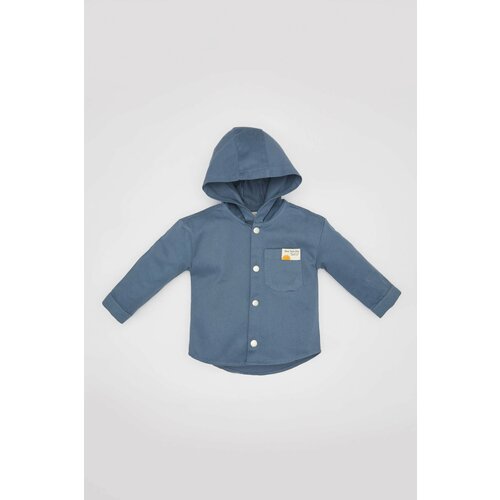 Defacto Baby Boy Gabardine Long Sleeve Hooded Shirt Slike