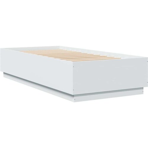 VidaXL Okvir za krevet bijeli 90x200 cm konstruirano drvo Slike