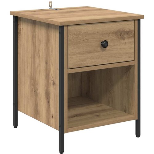 VidaXL Nočna omarica artisan hrast 40 x 42 x 50 cm Konstruiran les, (5000069753) Slike