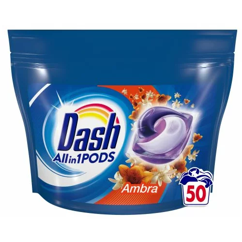 Dash Kapsule za pranje perila Amber, 50 kos