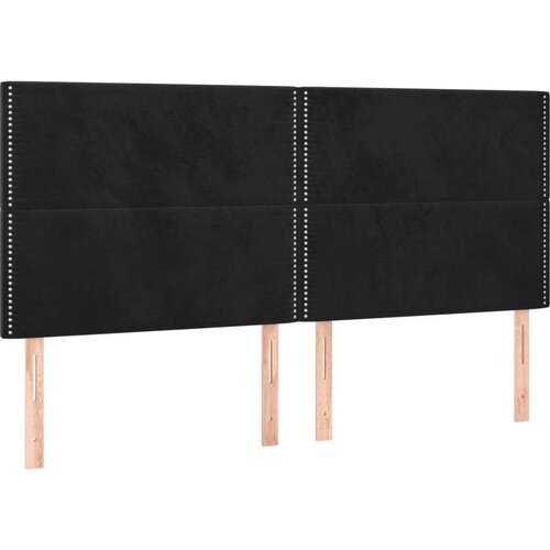 vidaXL Posteljni okvir z vzglavjem črn 200x200 cm žamet Cene