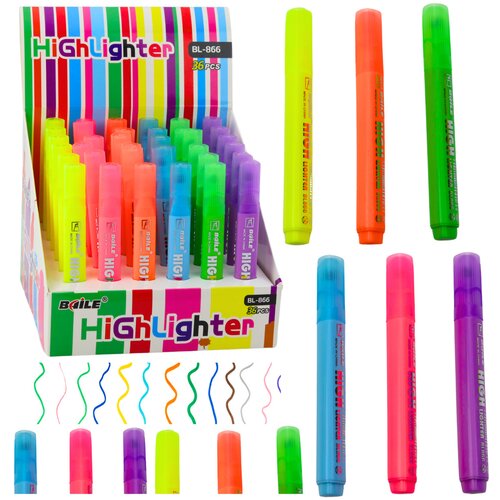Highlighter Neon Marker For Notes School Office Cene