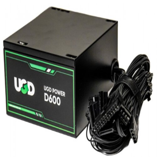 UGD napajanje D600 600W power 12cm fan, 20+4pin, 4+4pin, 3xSATA, 1xIDE, 2x6+2pin black Slike