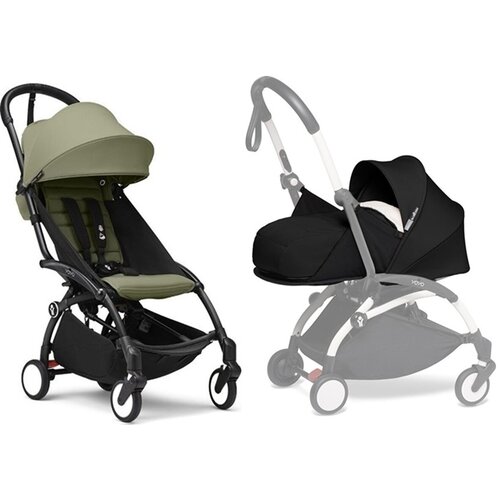 Stokke yoyo kolica za bebe 2U1 - olive & black (ram+ 6+tekstil + set za novorodjence) Cene