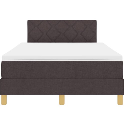  LED Box Spring Krevet Tamno smeđa 120 x 190 cm tkanina Slike