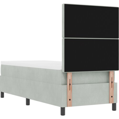 VidaXL uzglavlje za krevet s madracem svjetlosiva 80x200 cm bar&amp;scaron;un Slike