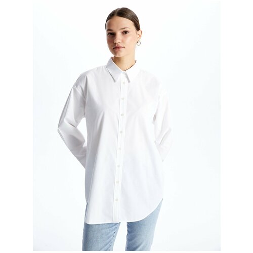 LC Waikiki Women's Plain Long Sleeve Poplin Shirt Tunic Slike