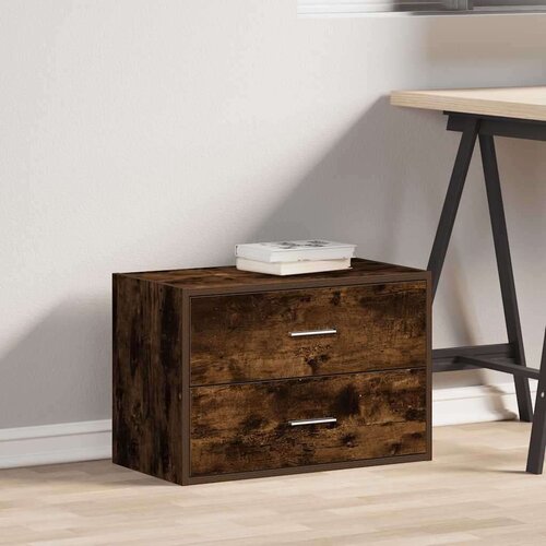 VidaXL Ormarić s 2 ladice boja hrast 60x31x40 cm konstruirano drvo Slike