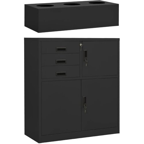  Uredski ormarić sa sadnicom antracit 90 x 40 x 125 cm od čelika Cijene
