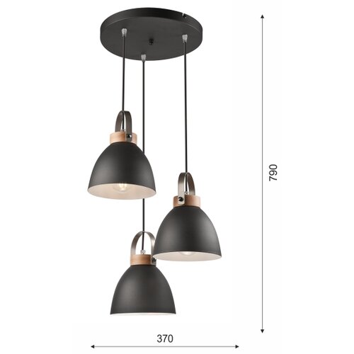  Luster na sajli DANIELLE 3xE27/60W/230V Slike
